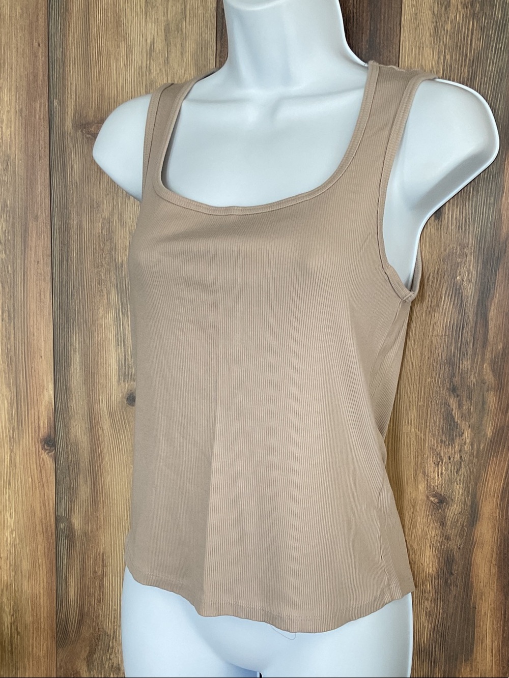 a new day Ribbed Scoop Neck Tank Top M         379B